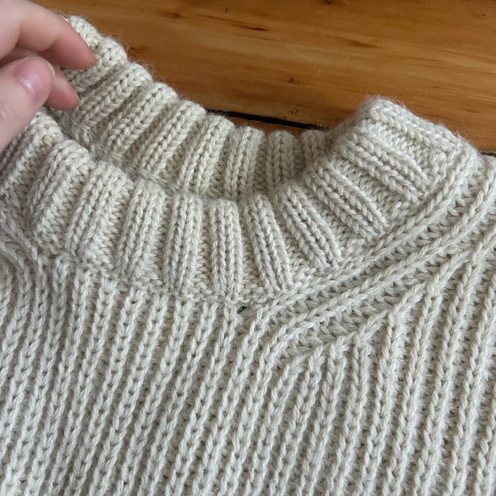 First Rite alpaca knit crop sweater XS cream - Picture 5 of 7